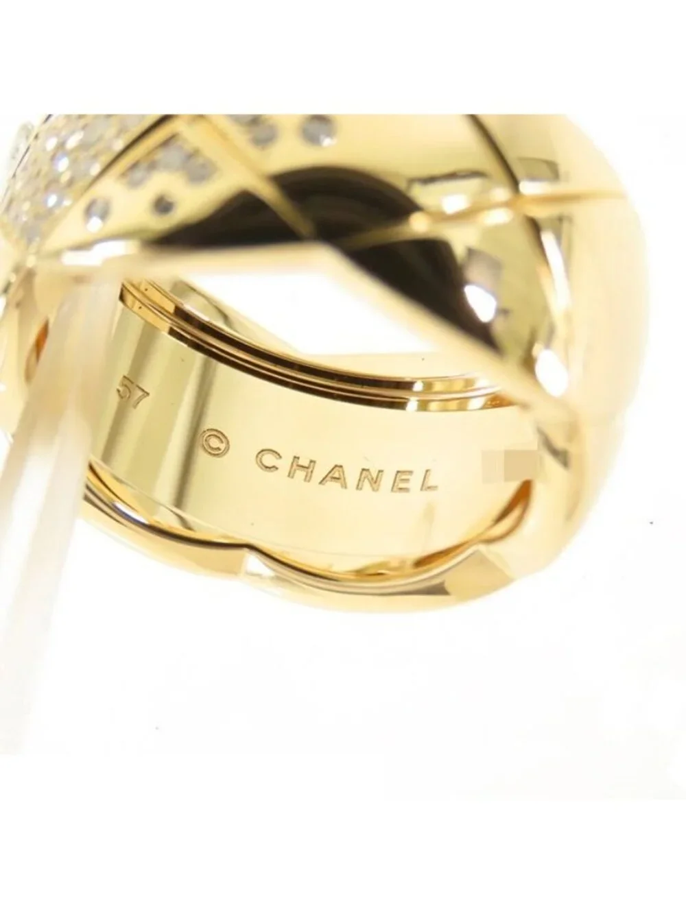 Chanel Ring Yellow Gold 18K Diamond Coco Crush Large